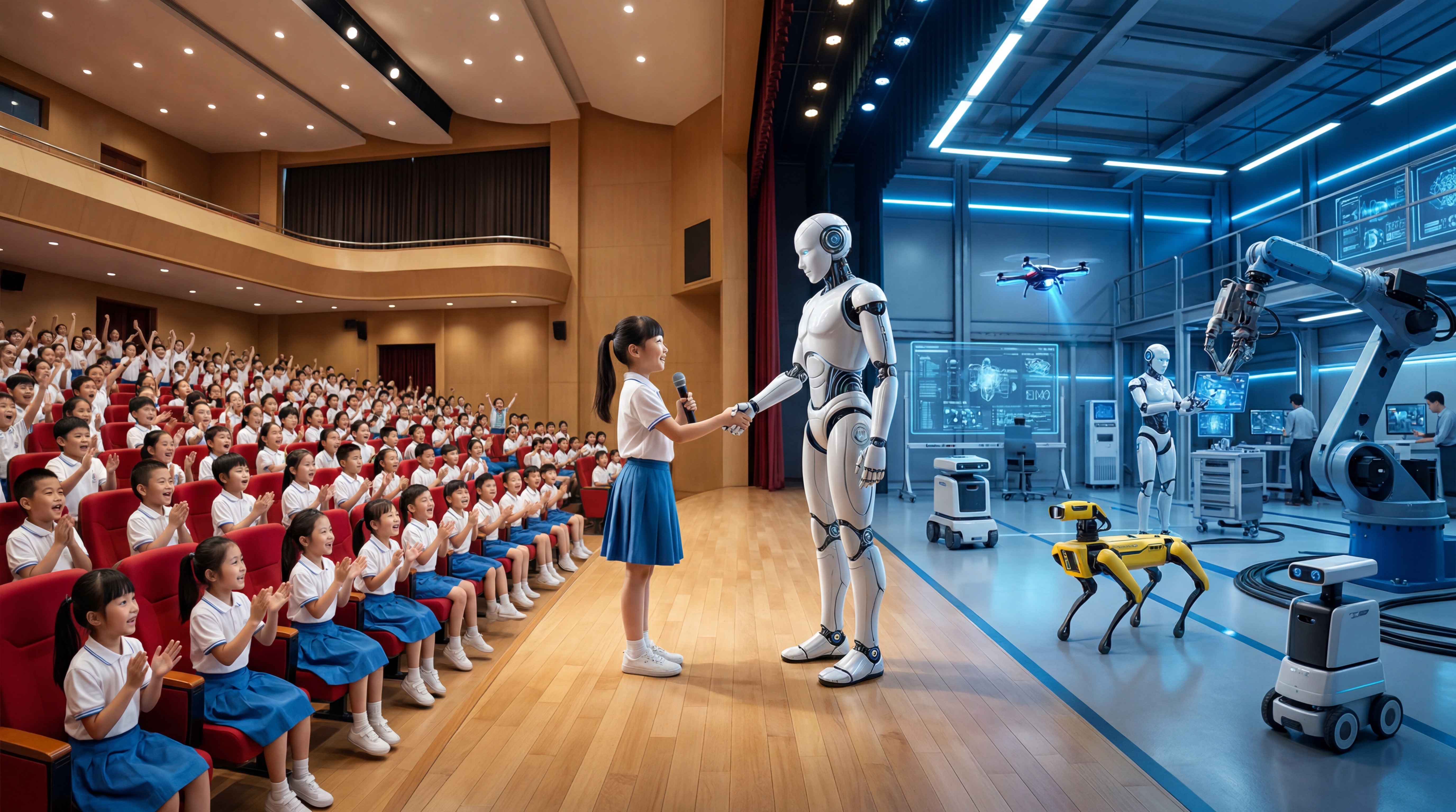 Human and robot handshake